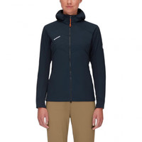 MAMMUT猛犸象Rime Light IN Flex Hooded Jacket Logo印花宽松连帽外套 女款 海军蓝 S