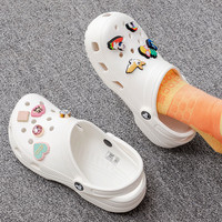 CROCS卡骆驰泡芙洞洞鞋女鞋夏季拖鞋女士沙滩鞋厚底增高鞋凉鞋 经典Clog/白色/ 39.5 (250mm)