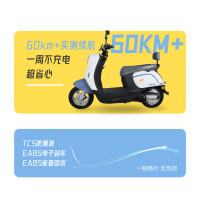 邦德富士达 电动摩托车寿禧龟72v20ah铅酸采销实测续航前后双碟后双活塞1200WTCS性能 浅米琥珀