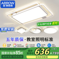 箭牌 ARROW 箭牌 北欧风铁艺吸顶灯 110cm 12000lm