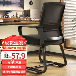 点萤 DNY-84 弓形电脑椅 黑框黑架
