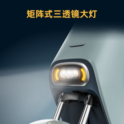 绿源 新国标电动自行车LIVA7豪华版续航80公里NFC智能解锁前碟后陶液冷电机质保十年 焕彩藏青-新国标可上牌