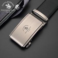 百亿补贴：SANTA BARBARA POLO 圣大保罗 男士商务皮带 自动扣真皮腰带