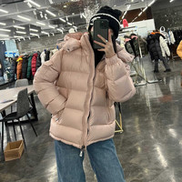 桐系2024新款蒙口大鹅冬季玛雅男女同款加厚保暖连帽时尚羽绒服 白色 3