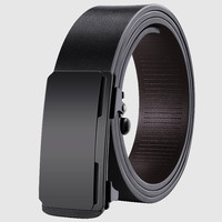 袋鼠皮带男士2025真皮自动扣腰带无牙内穿男款内扣牛皮裤腰带