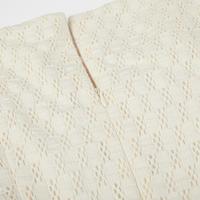 复古花边喇叭袖优雅上衣