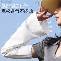 李宁 LI-NING骑行冰袖男女防晒袖套冰丝护手臂套袖防紫外线加宽冰柱袖胳膊防晒 【加宽显瘦/冰感防晒】淡紫