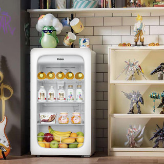  Haier/海尔 黑金净化 冰吧  茉莉白 88L