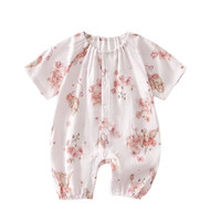 安舒棉宝宝连体睡衣夏季纯全棉男女童家居服婴幼儿薄款睡衣 7A抗菌-珊瑚丛生 66cm