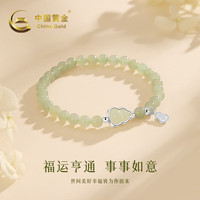 中国黄金925银和田玉手串女福禄双全葫芦手链轻奢简约气质520 银镶玉葫芦双面雕刻 单珠约8mm-12mm,16-19cm可调节