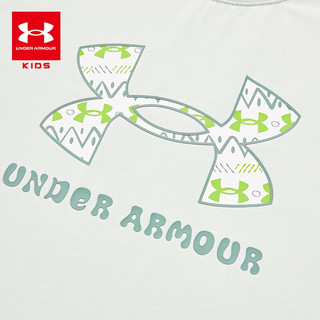 安德玛（Under Armour）男女童圆领短袖T恤舒适休闲百搭短袖童装上衣252320315浅灰绿 110