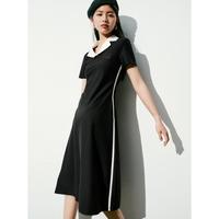 【学院风针织连衣裙】夏微弹修身套头连衣裙女
