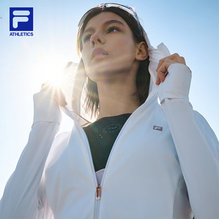 FILA 斐乐女装外套2025夏轻薄运动凉感防晒衣女UPF500+ 玉石白-WT XL 175/92A/XL