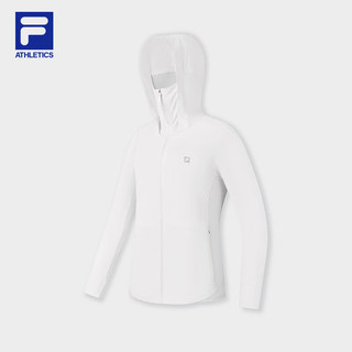 FILA 斐乐女装外套2025夏轻薄运动凉感防晒衣女UPF500+ 玉石白-WT XL 175/92A/XL