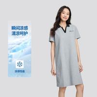【撞色V领连衣裙】女士连衣裙凉感运动裙女POLO裙女夏季