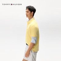 Tommy Hilfiger【轻柔感】夏季男装珠地网眼透气商务纯色短袖翻领POLOJA572