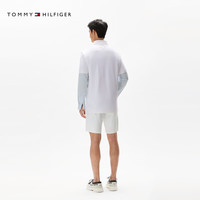 TOMMY HILFIGER【透气舒适】夏季男装珠地网眼商务休闲纯色短袖POLO衫JA572 【经典百搭】白色YBR S (:120-135斤)