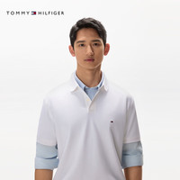 Tommy Hilfiger【轻柔感】夏季男装珠地网眼商务休闲短袖T恤翻领POLOJA568 S （：120-135斤） 【经典百搭】白色YBR
