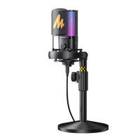 闪克 麦克风声卡一体电脑直播唱歌录音降噪内置声卡混响电容麦收音话筒闪客