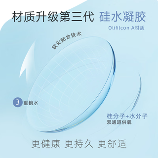 尝鲜装】法国欧舒天全氧维度硅水隐形眼镜日抛5片 225