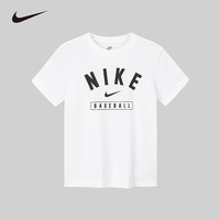 NIKE 童装男童短袖T恤2025夏季抗皱儿童轻薄柔软运动短T上衣 110 /56