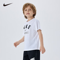 NIKE 耐克童装男童短袖T恤2025夏季抗皱儿童轻薄柔软运动短T上衣