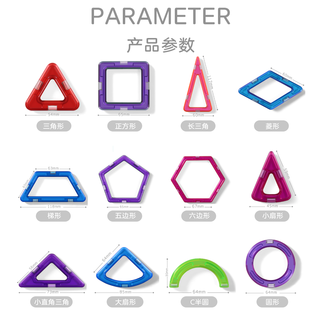 熊宝宝磁力片儿童益智玩具启蒙积木拼装磁铁强磁吸百变拼图男孩女宝宝贝 大号【小车收纳箱】磁力片88片