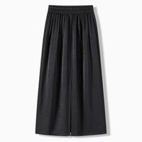 【松紧腰纯色开叉半身裙】2025春夏新女士通勤简约气质中长裙