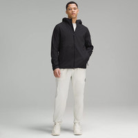 lululemon丨Water-Repellent 男士徒步网格拉绒夹克 LM4AQ0S 黑/石墨灰 L