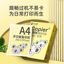 亚太森博 快乐考拉A4纸 70g500张*8包一箱 办公用纸