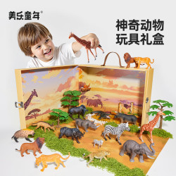 美乐童年 儿童仿生真动物益智玩具模型仿真动物认知礼盒 神奇动物在哪里