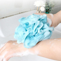 移动端、京东百亿补贴：派代 搓澡巾成人搓澡神器拉背条沐浴球洗澡巾磨砂加厚套装 洗澡三件套蓝色