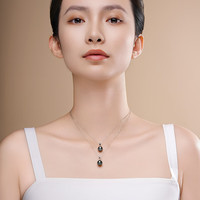 大溪地黑珍珠项链 18K金海水珍珠吊坠10-11mm正圆强光简约520 10-11mm黑珍珠/A级