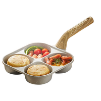 九阳（Joyoung）早餐锅家用平底锅早餐盘煎蛋饼圆形四孔麦饭石色不粘蛋堡锅