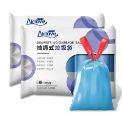 爱尔卫 Airlove 抽绳垃圾袋10卷150只（45*50cm）