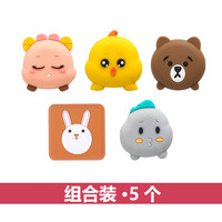 乐在奇中 INFUN 防撞贴门碰 硅胶门吸门挡器 卡通组合5只装