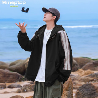 MMOPTOP冰丝UPF50+防晒衣夏季男士薄款冰感钓鱼服夹克外套MFS01黑色M