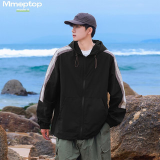 MMOPTOP冰丝UPF50+防晒衣夏季男士薄款冰感钓鱼服夹克外套MFS01黑色M