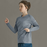 柏丝卓 速干衣女防晒宽松显瘦跑步训练运动上衣登山长袖t恤瑜伽服