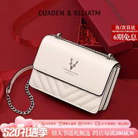 CUADEN KLLIATM CK轻奢包包女包一鹿有你单肩包斜挎包母亲节520女 米白色 礼盒装