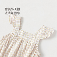 babylove婴儿包屁衣夏季薄款纯棉轻薄透气女宝宝吊带三角哈衣爬服