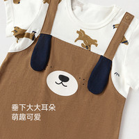 babylove婴儿连体衣男女宝宝夏季薄款外出服休闲可爱短爬短袖哈衣夏装 汪星奇遇 66cm