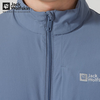 Jack Wolfskin狼爪软壳夹克男春季轻量户外登山运动防风防泼水软壳夹克外套男 071-C0459/烟灰蓝 3XL/185/112A