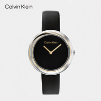 凯文克莱(Calvin Klein)CK手表小圆盘皮带时尚石英女表25200093