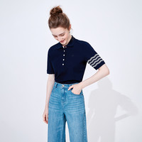 Navigare意大利小帆船短袖Polo衫女夏季休闲T恤翻领菠萝衫 海军蓝 S