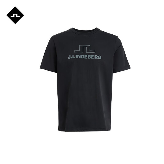 J.Lindeberg 金林德伯格 商场同款夏季新款GOLF运动弹力圆领短袖T恤