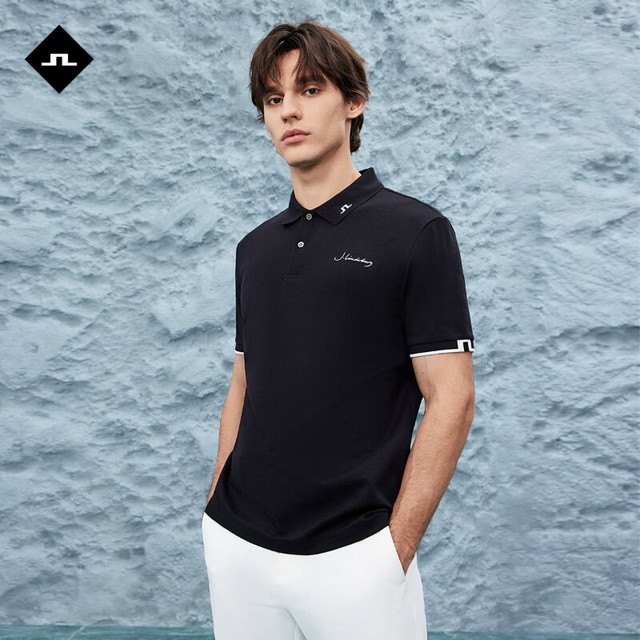 J.Lindeberg 金林德伯格 商场同款 GOLF夏季新款情侣翻领T恤短袖商务POLO衫