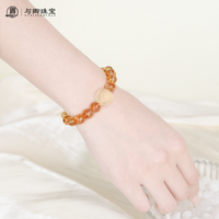 【富九州】与卿珠宝天然黄水晶手链招财虎眼石黄塔晶手串女送