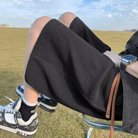 迪伽达短裤男女同款夏季薄款宽松休闲裤男系绳直筒阔腿裤运动篮球裤子男 CSF-D30白色+绿色 两件装 4XL （155-170斤）