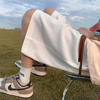 迪伽达短裤男女同款夏季薄款宽松休闲裤男系绳直筒阔腿裤运动篮球裤子男 CSF-D30绿色+绿色 两件装 4XL （155-170斤）